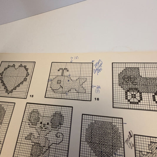 Graphworks Cross Stitch Patterns Leaflet Mini Motif Baby Childrens Clothes V2