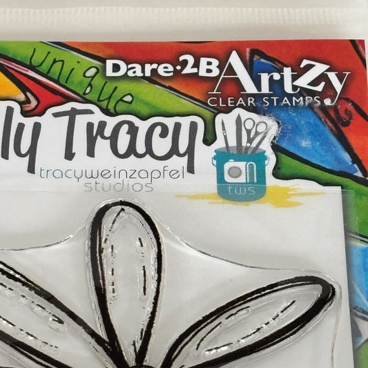 Dare 2B Artzy Clear Stamp Set Embrace Life Flower Leaf Inspirational Quote Words