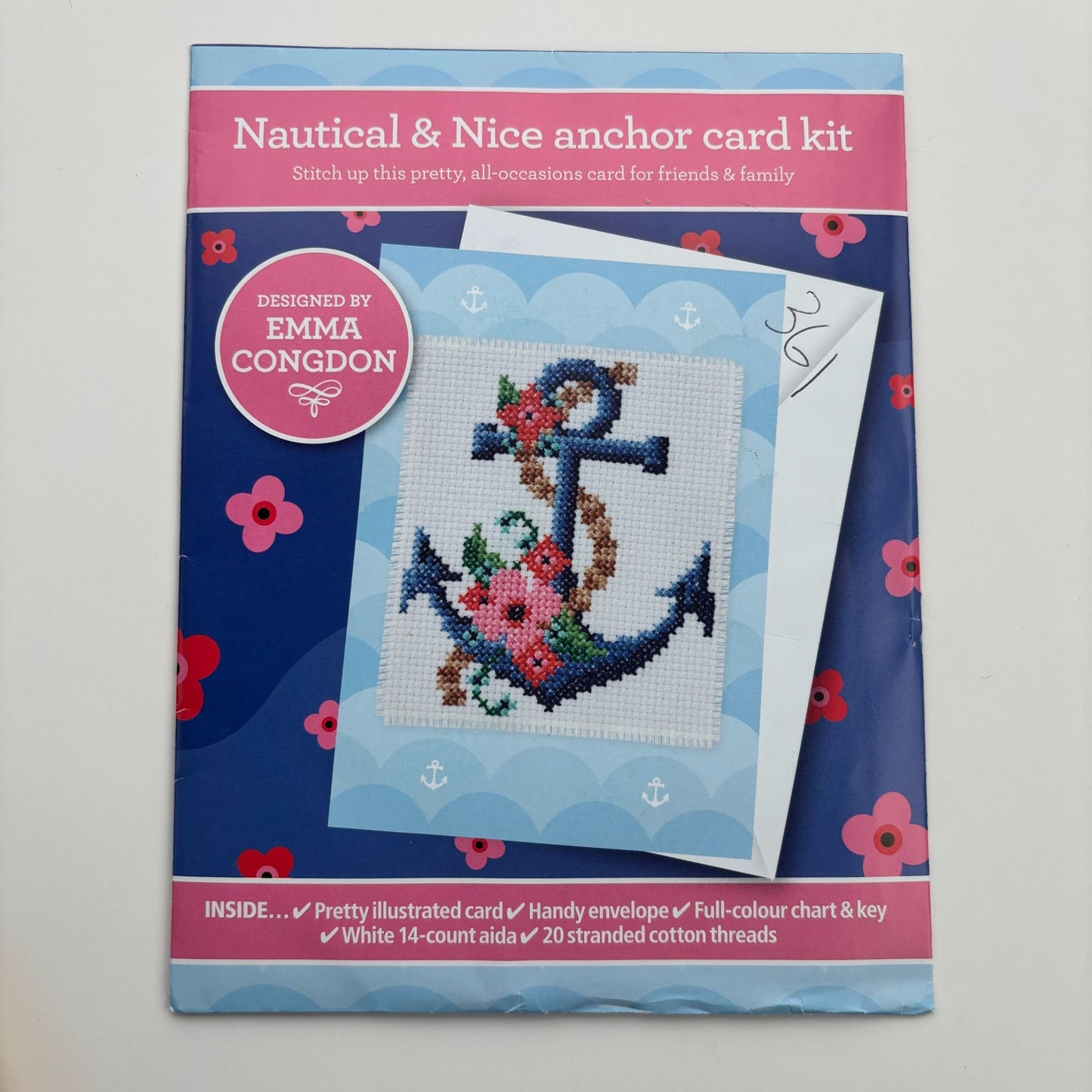 The World of Cross Stitching Nautical Anchor Card Making Kit Cross Stitch