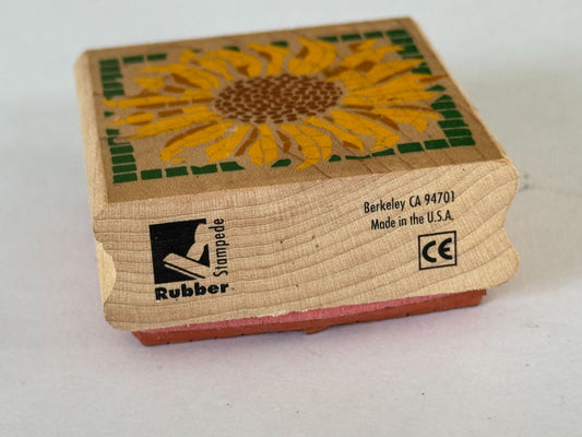 Rubber Stampede Rubber Stamp Sunflower Flower Friendship Card Making Friend Wood