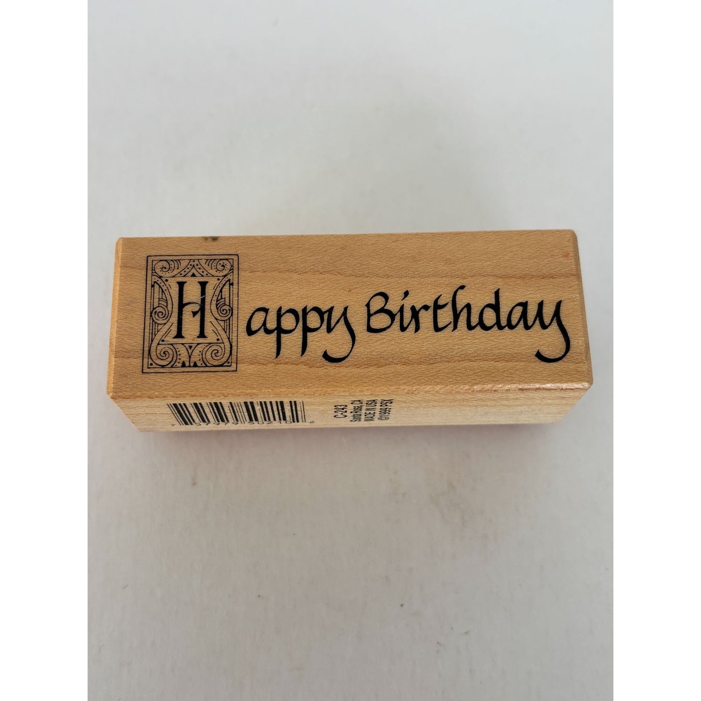 PSX Rubber Stamp Happy Birthday Greeting Card Cardmaking Words Sentiment Craft C-243
