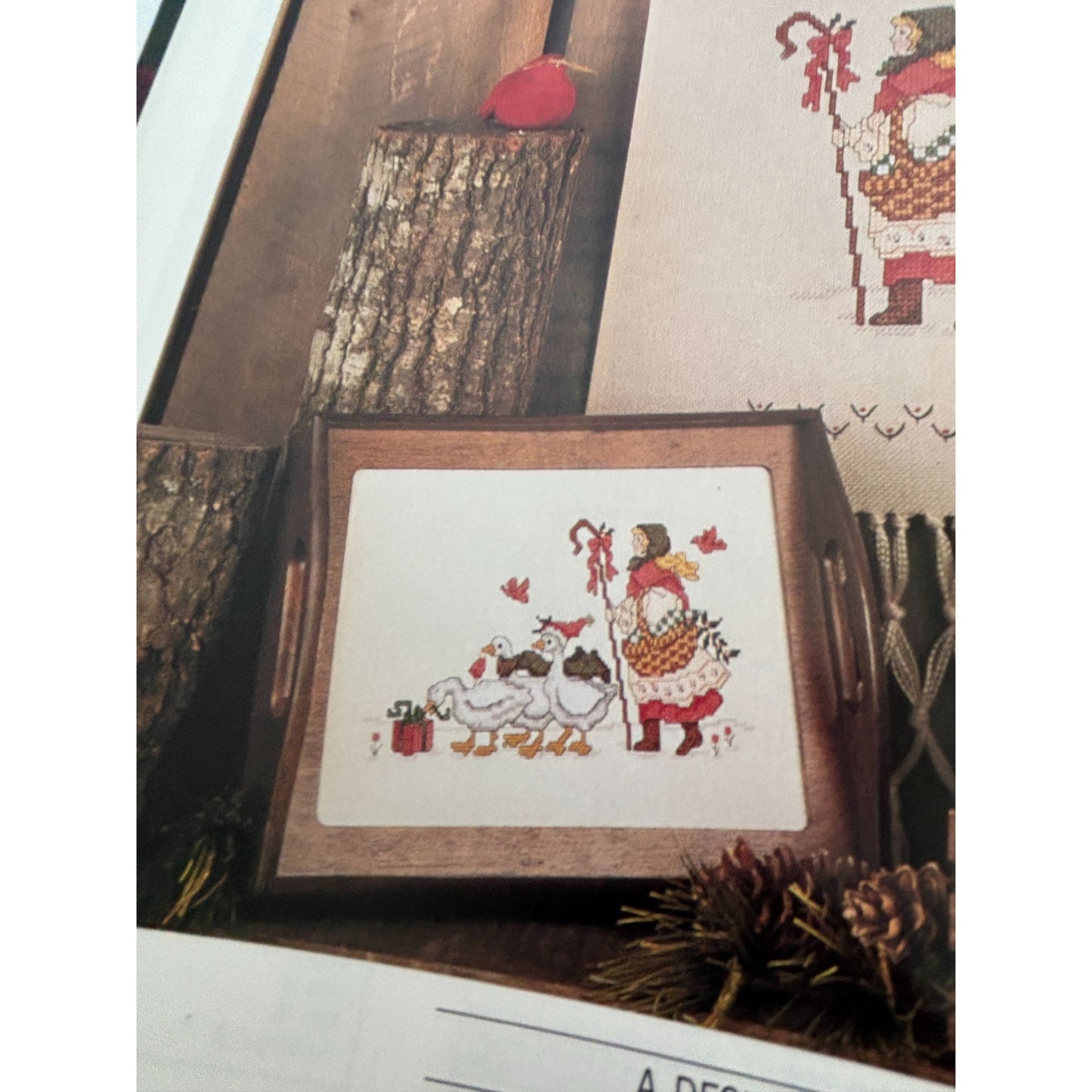 Leisure Arts Magazine December 1988 Cross Stitch Santa Christmas Stockings Knit