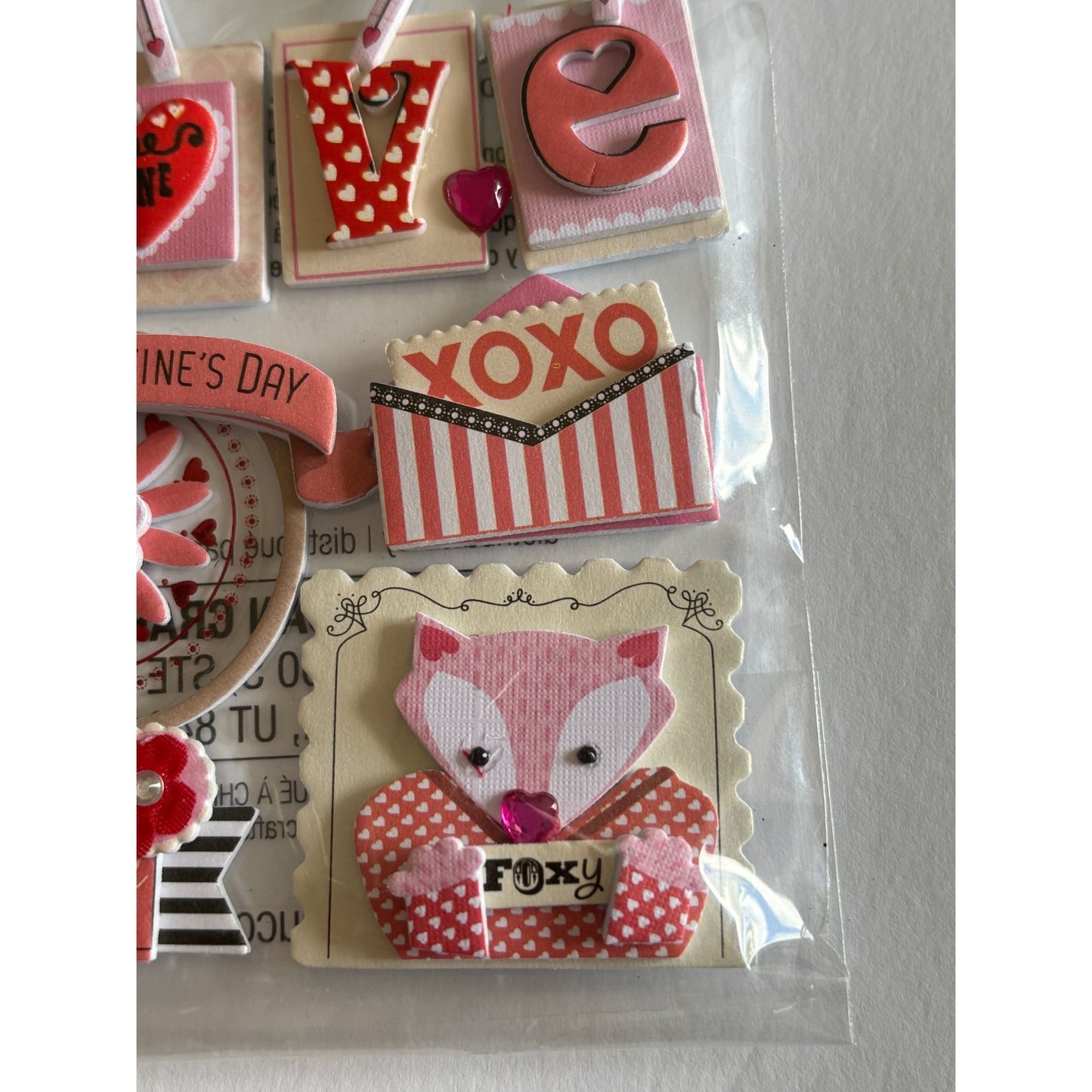 Jolees Boutique Embellishments Valentine Words Cardmaking Craft Scrapbooking