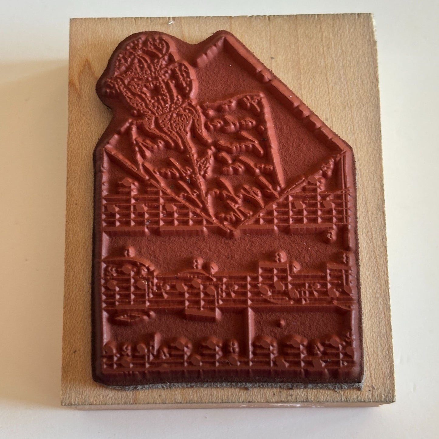 Penny Black Rubber Stamp Billet-Doux Love Letter Music Envelope Rose Romantic
