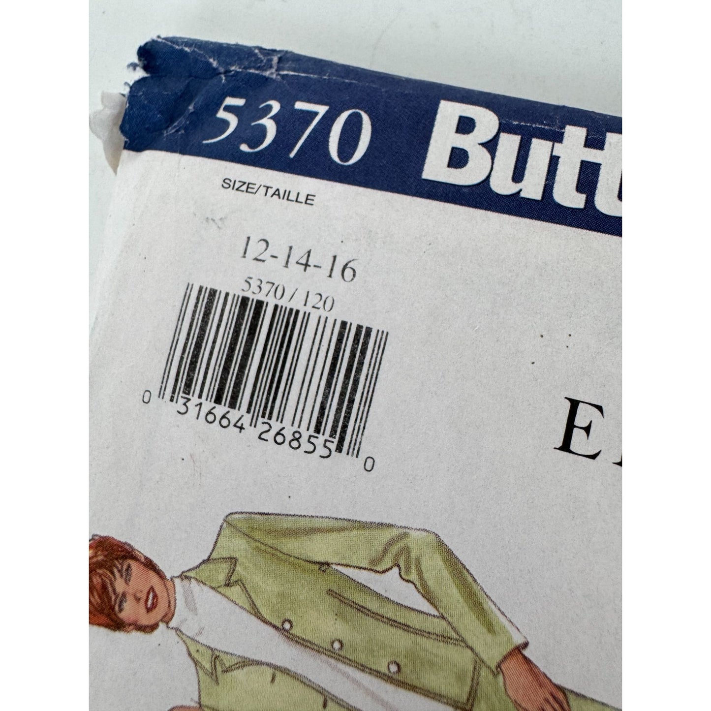 Butterick Sewing Pattern 5370 Misses Work Jacket Top Skirt Pants 12 14 16 Uncut