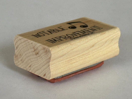 Stampin Up Rubber Stamp Notable Improvement Piano Music Teacher Paper Grading