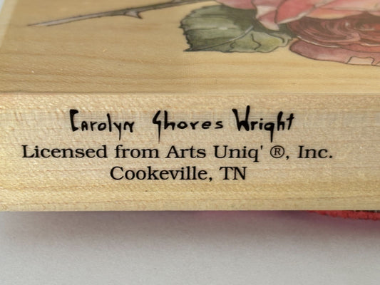 Stamps Happen Rubber Stamp English Rose Long Stem Carolyn Shores Wright Big Wood