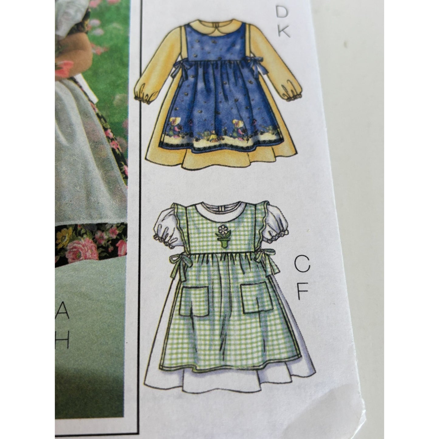 Butterick Sewing Pattern B4054 Toddlers Dress Pinafore Girls Party Spring Uncut
