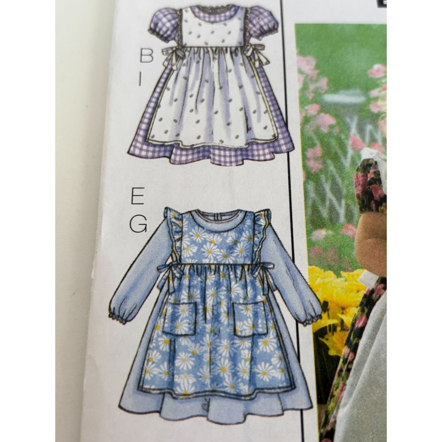 Butterick Sewing Pattern B4054 Toddlers Dress Pinafore Girls Party Spring Uncut