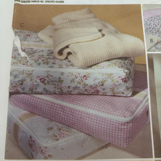 McCalls Crafts Sewing Pattern 4073 Closet Travel Organizers Cosmetic Bag Uncut