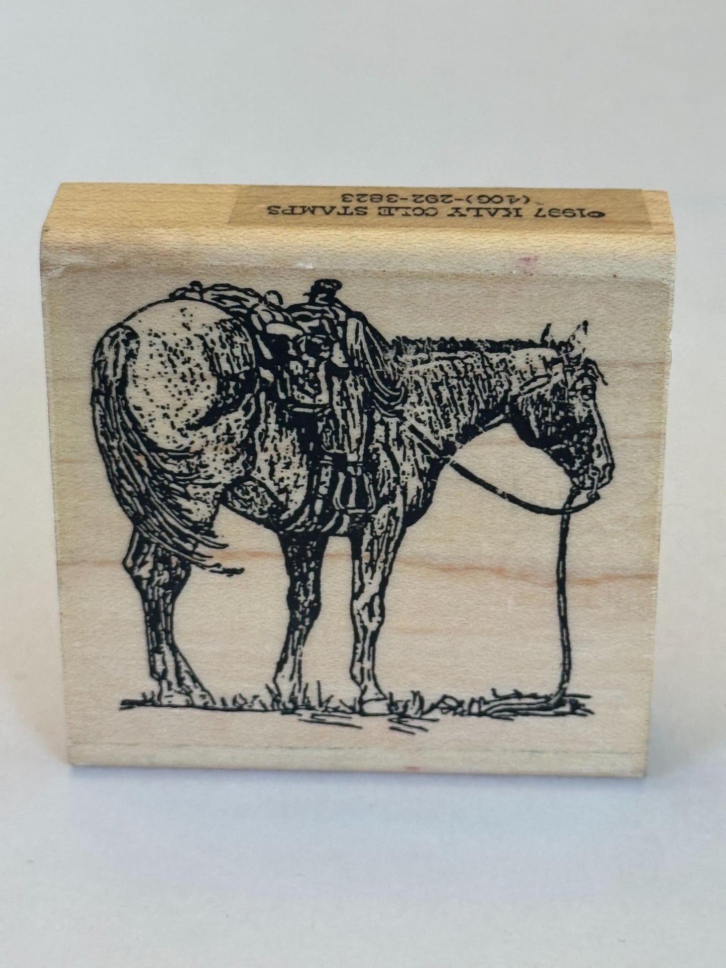 Kaly Cole Rubber Stamp Horse Western Cowboy Ranch Pasture Farm Animal Cardmaking