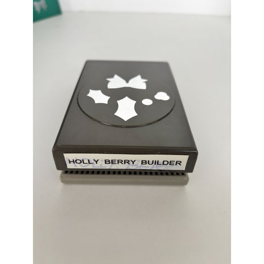 Stampin Up Paper Punch Holly Berry Builder Christmas Wreath Card Making Crafts Holidays Bow