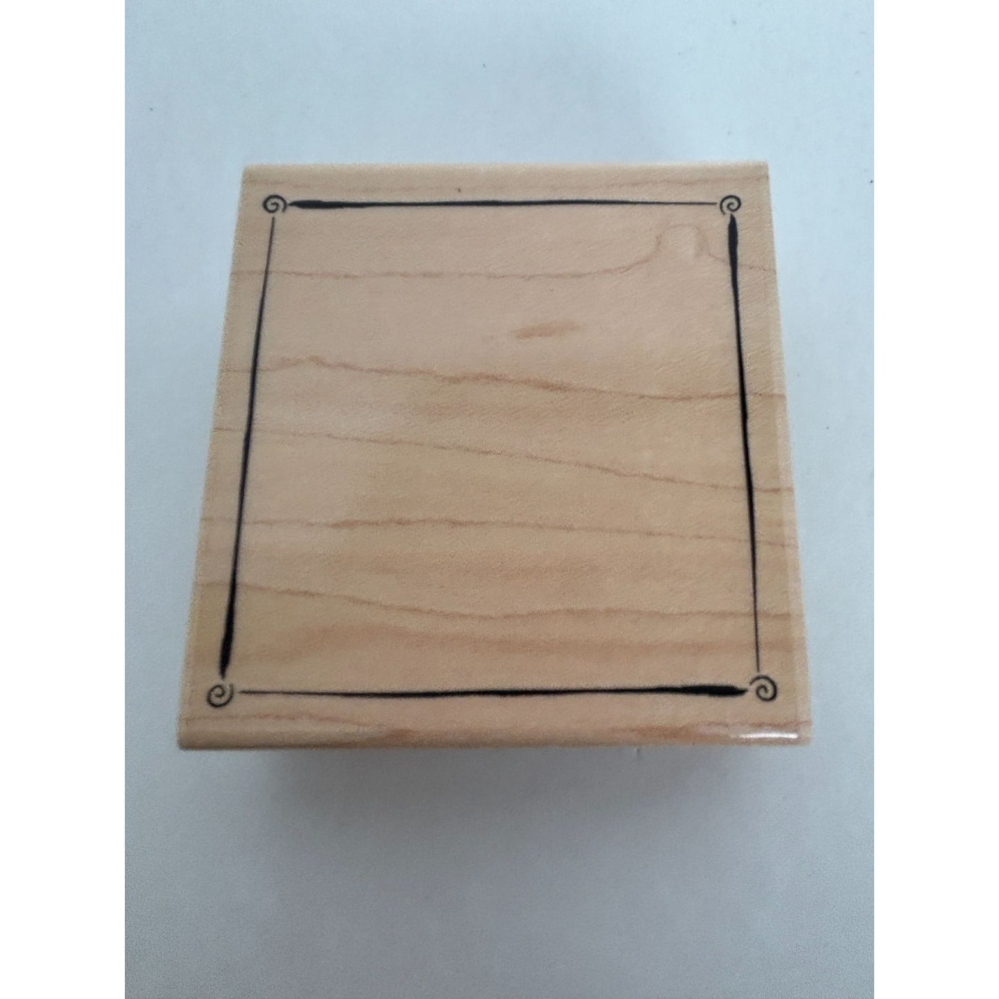 Stampabilties Rubber Stamp Swirl Frame Square Card Making Craft Shape 2.5 Inch