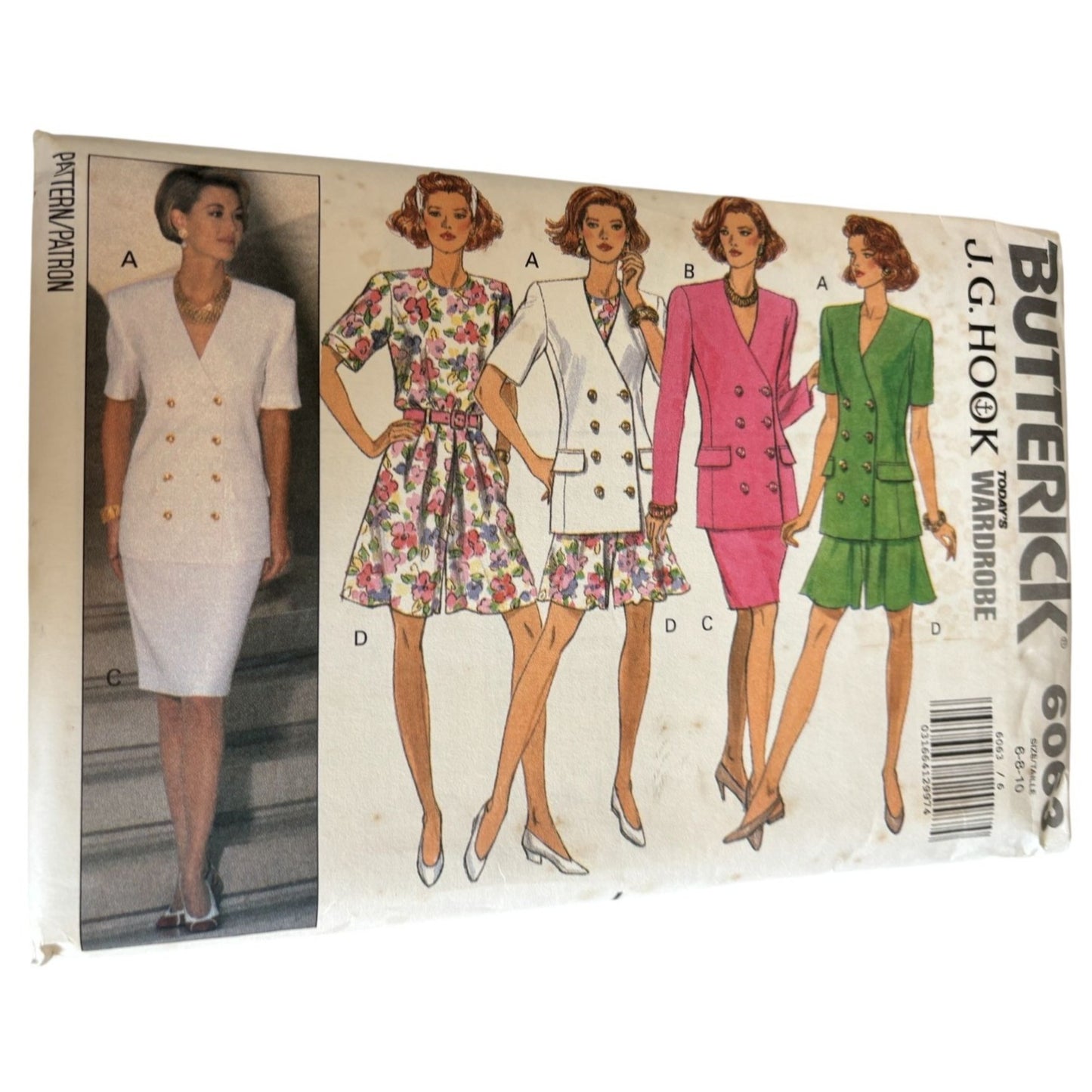 Butterick Sewing Pattern 6063 Capsule Wardrobe Work Suit Jacket Skirt 6 8 10 UC
