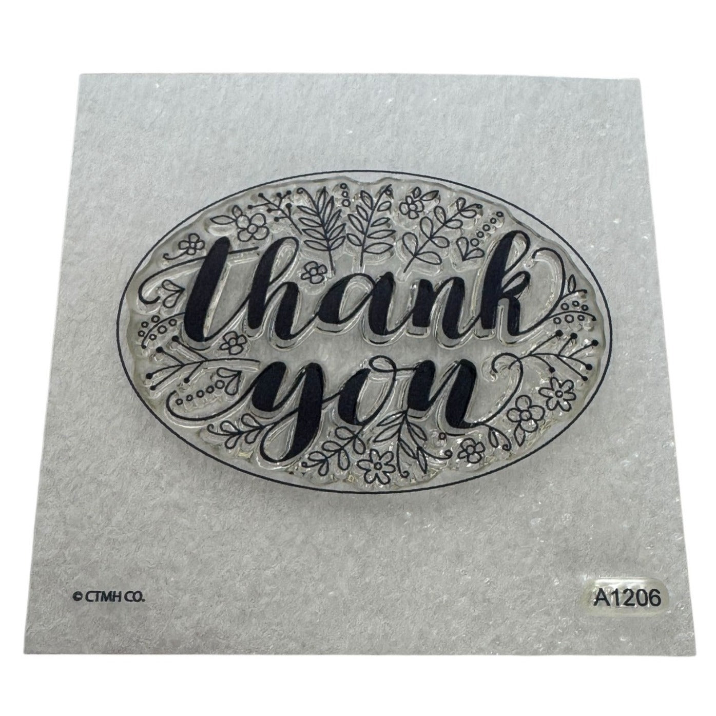 CTMH My Acrylix Acrylic Stamp Set Scripty Thank You Sentiments A1206 Card Making
