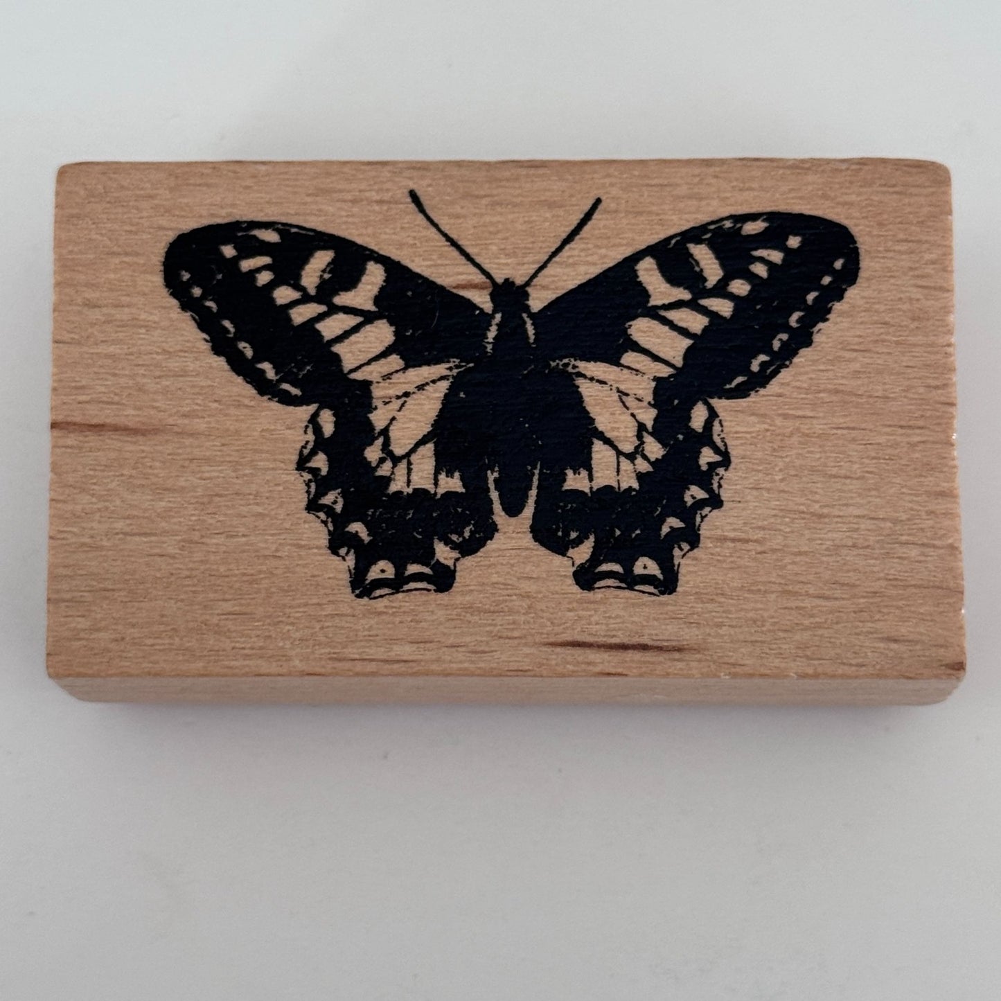 Butterfly Rubber Stamp Spring Garden Nature Detailed Wings Wooden Card Making Craft Scrapbooking