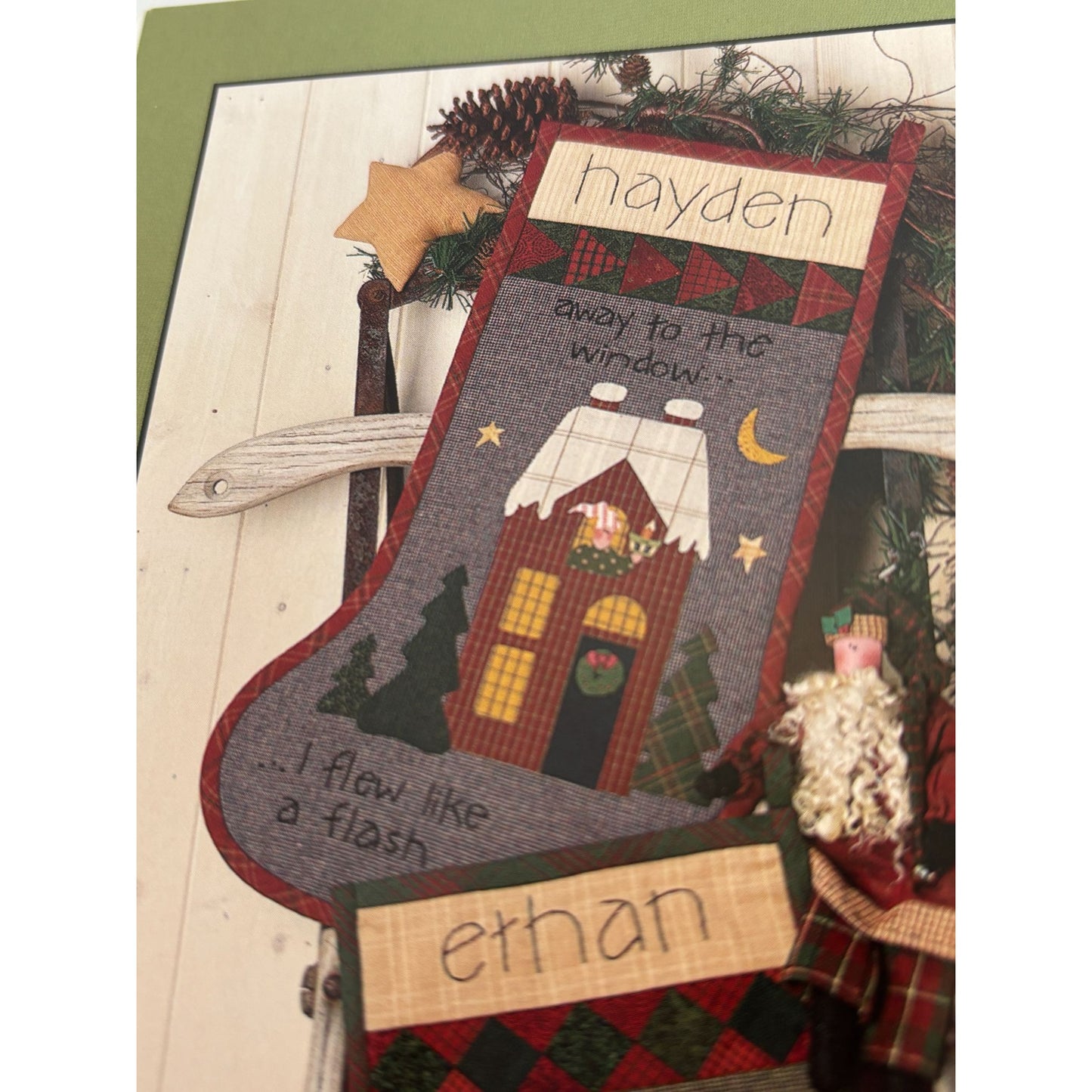Art To Heart Quilting Pattern Book The Night Before Christmas Stockings Santa