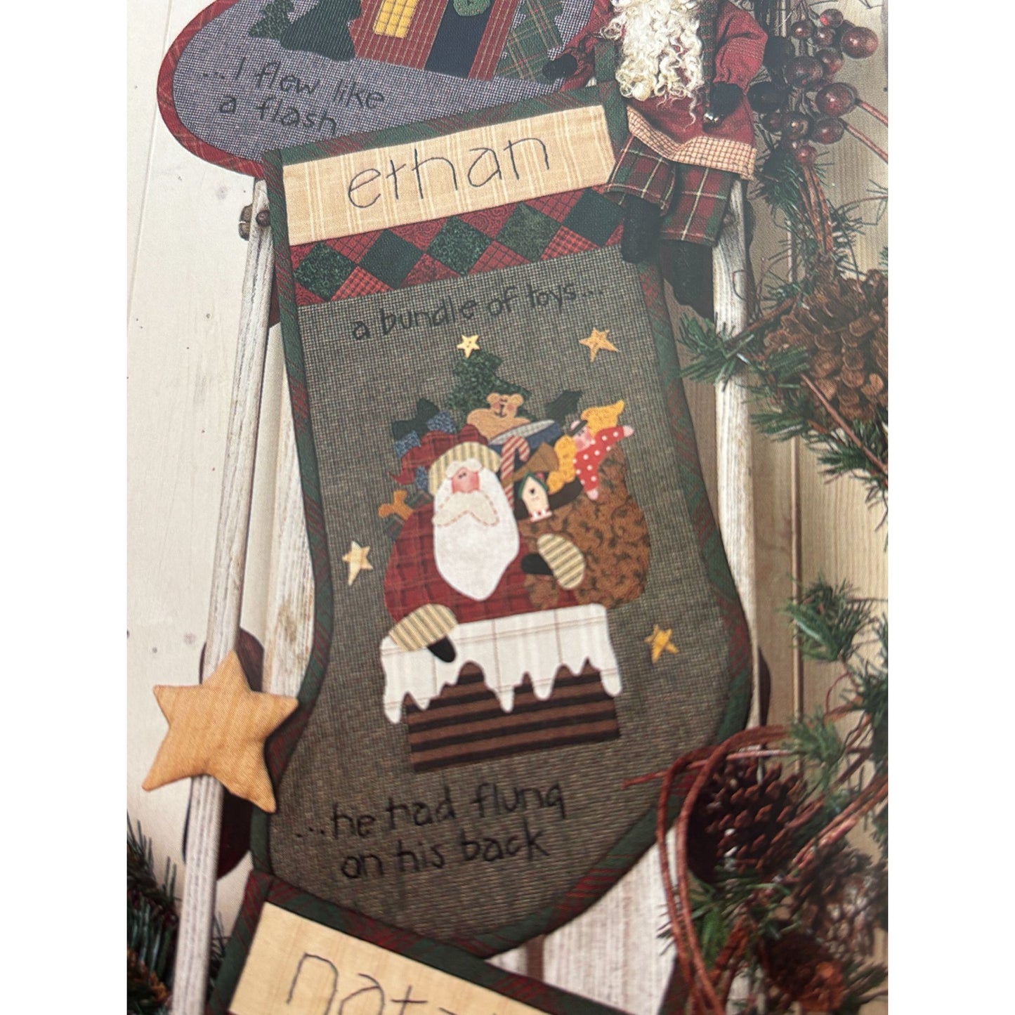 Art To Heart Quilting Pattern Book The Night Before Christmas Stockings Santa