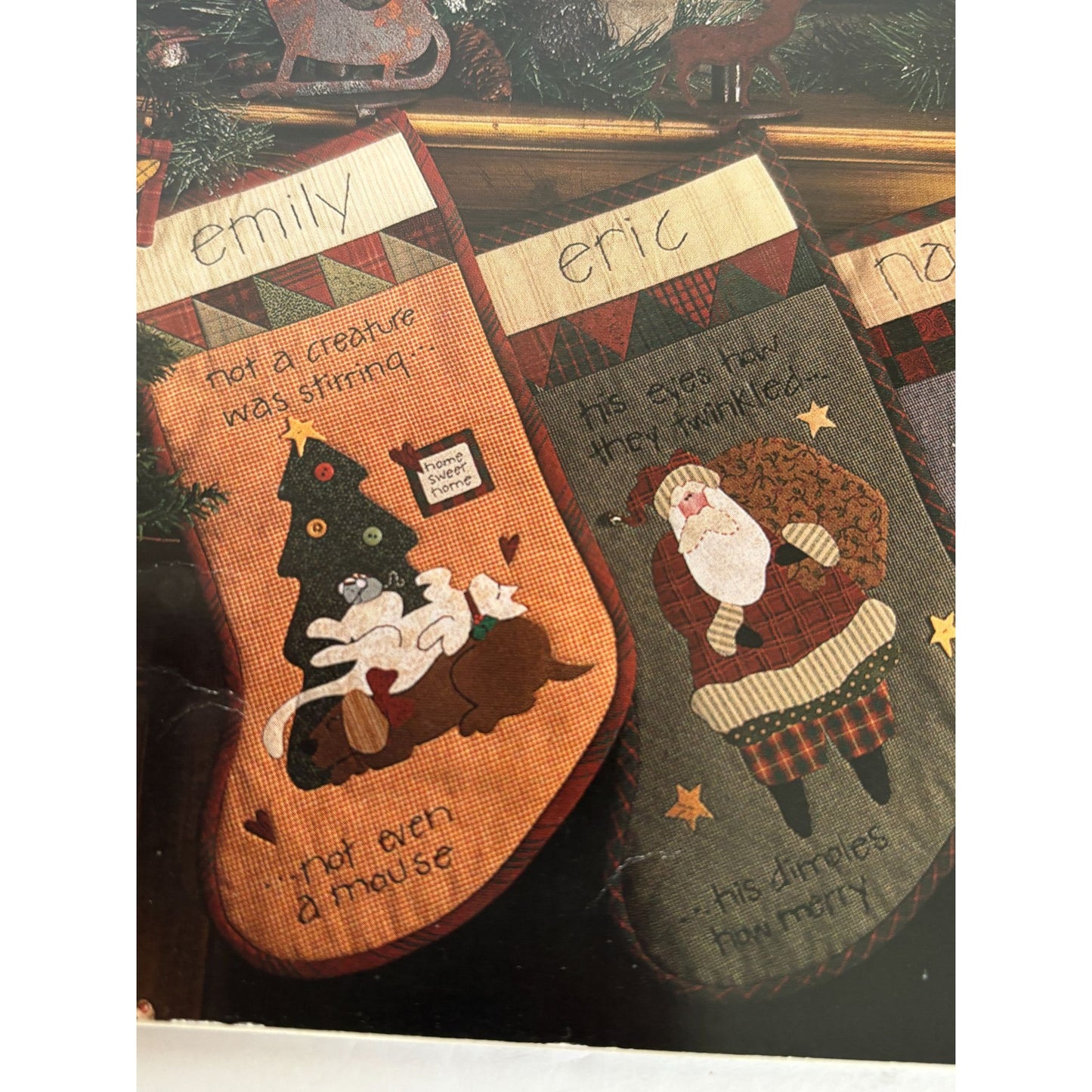 Art To Heart Quilting Pattern Book The Night Before Christmas Stockings Santa