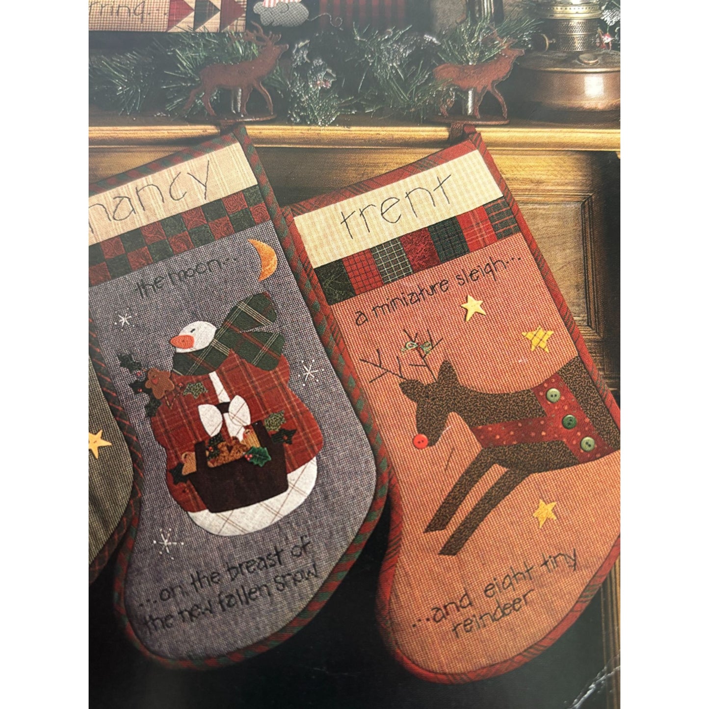 Art To Heart Quilting Pattern Book The Night Before Christmas Stockings Santa