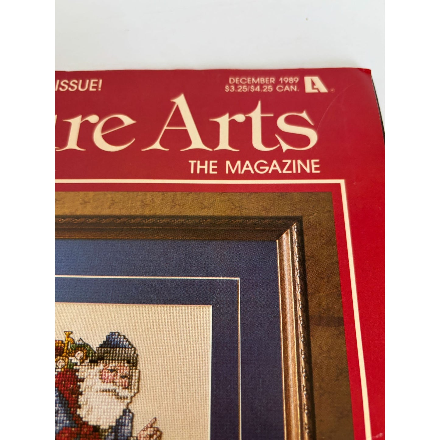 Leisure Arts Magazine December 1989 Santa Cross Stitch Knit Santa Elf Christmas