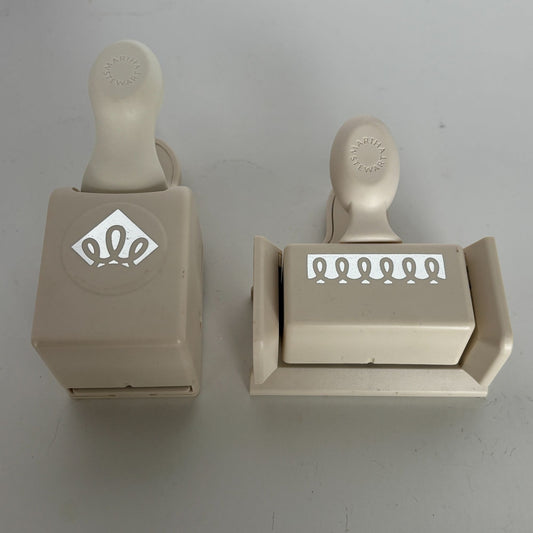 Martha Stewart Crafts Punch Around the Page Set Loop Corner Edge Christmas Card