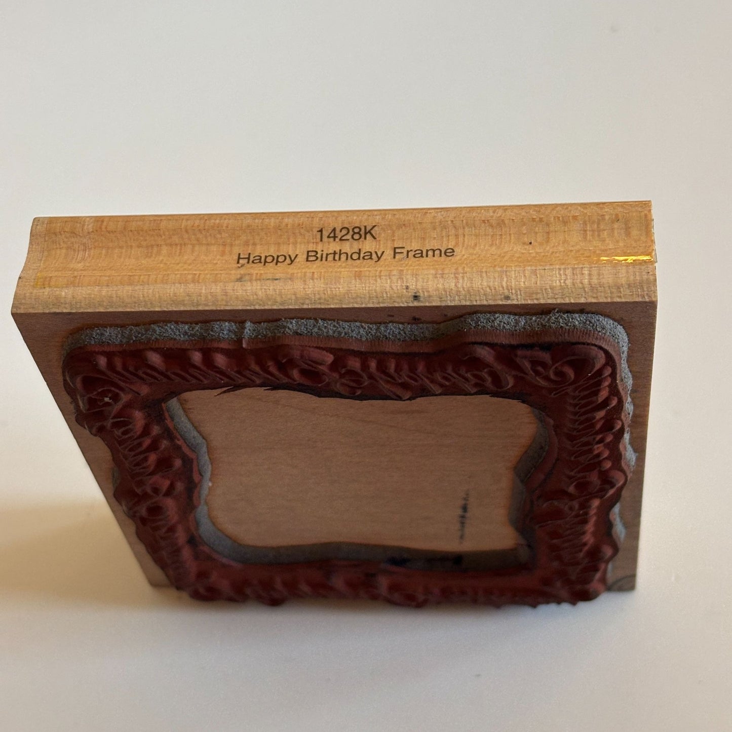 Penny Black Rubber Stamp Happy Birthday Frame Cursive Card Making Square 1428K