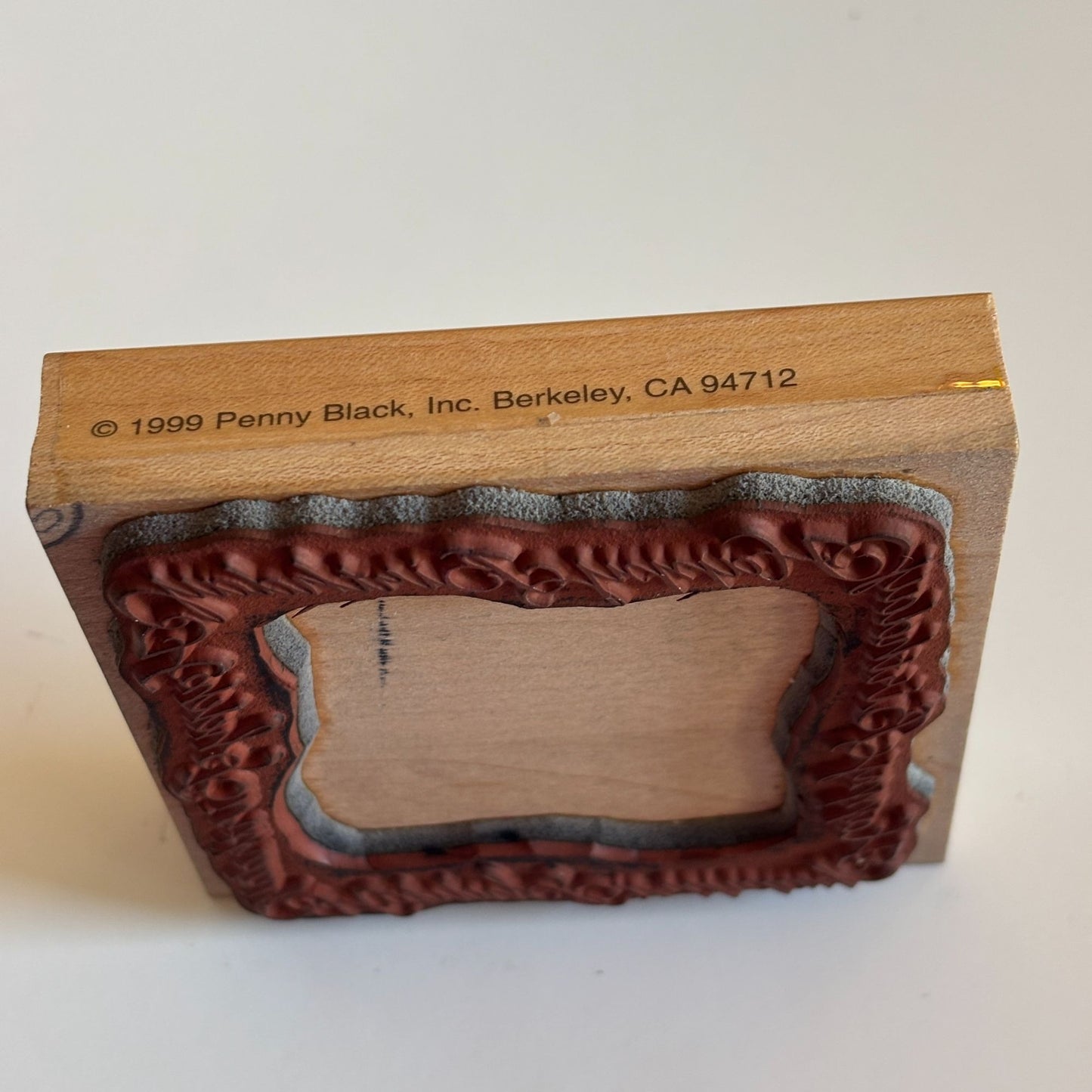 Penny Black Rubber Stamp Happy Birthday Frame Cursive Card Making Square 1428K