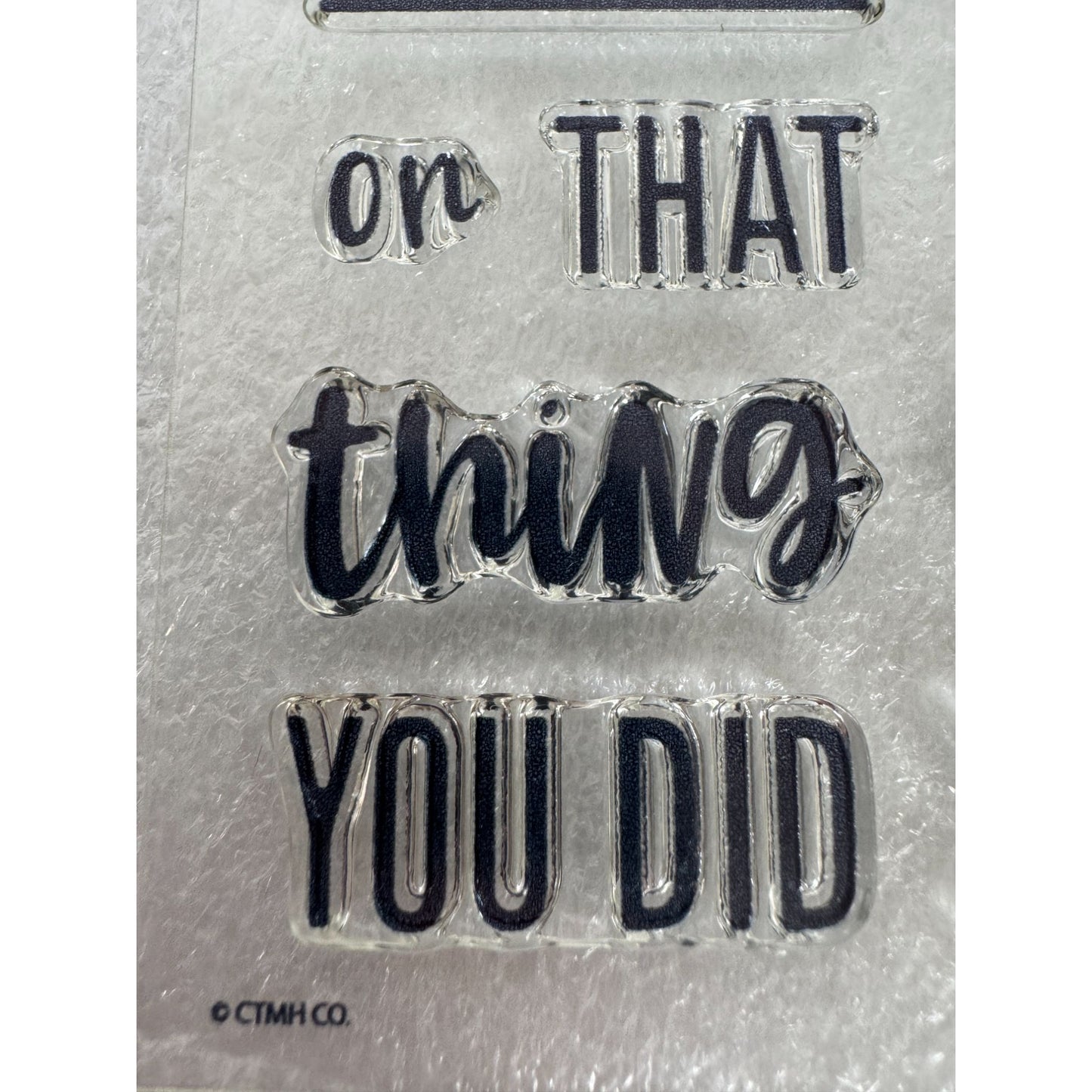 CTMH My Acrylix Acrylic Stamp Set So Proud of You Great Job Proud of You B1629