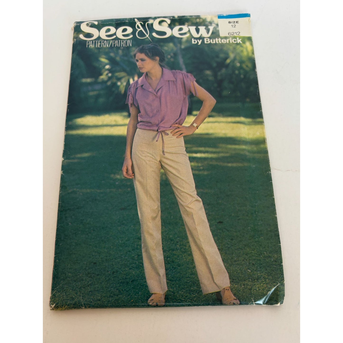 Butterick See and Sew Sewing Pattern 6212 Top Straight Legged Pants Outfit 12 UC