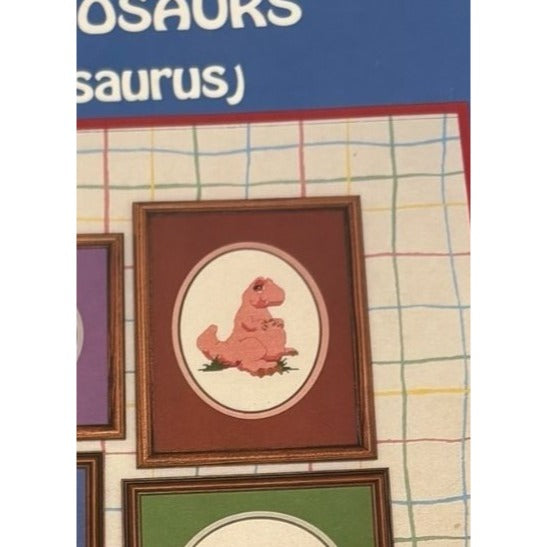 Karens Kreations Baby Dinosaur Cross Stitch Pattern Book Triceratops Stegosaurus