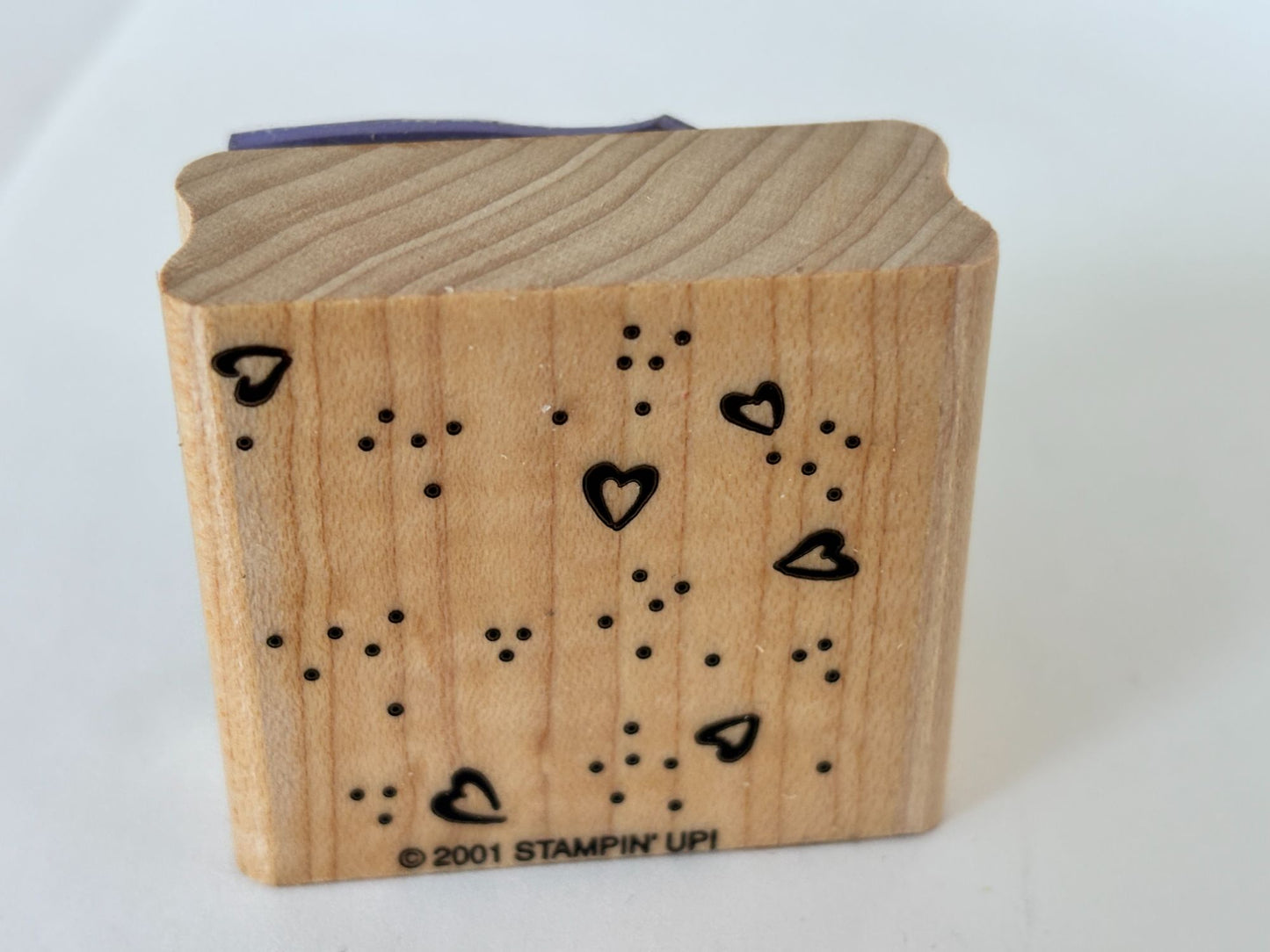 Stampin Up Rubber Stamp Heart and Dots Background Pattern Card Making Country