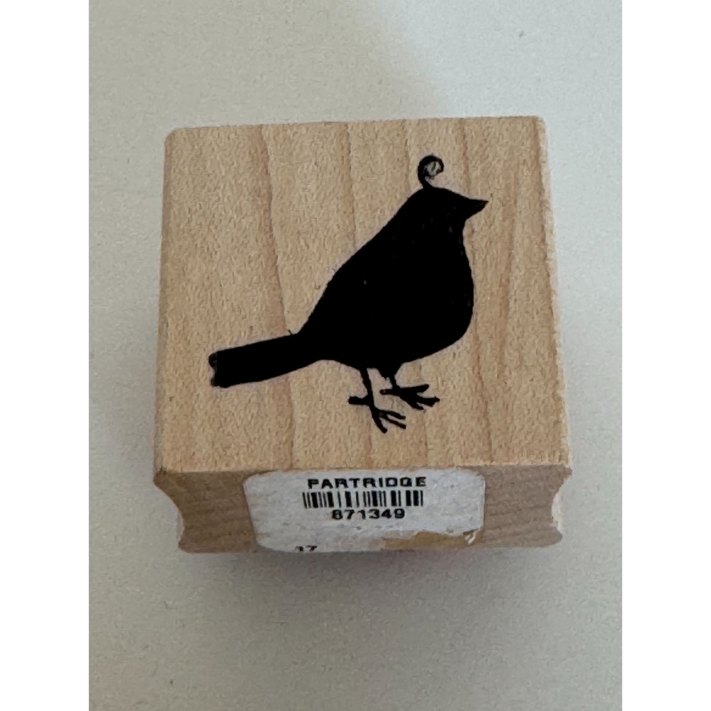 Paper Source Rubber Stamp Partridge Bird Silhouette Nature Garden Card Making