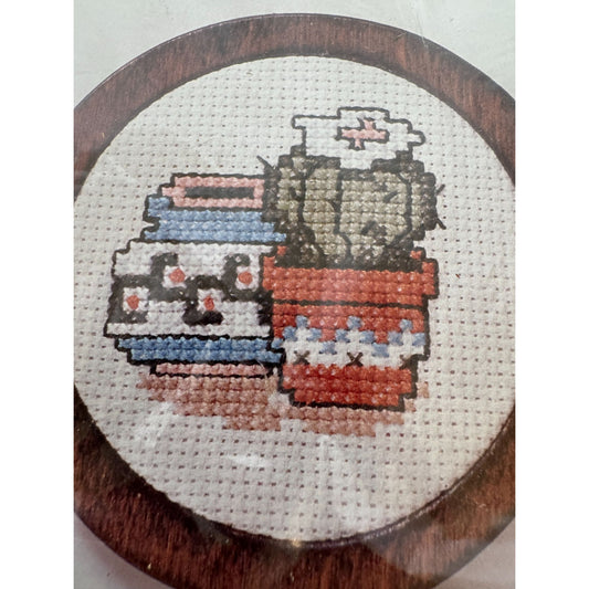 NeedleMagic Counted Cross Stitch Kit Cactus Pottery Plant Southwestern Pattern
