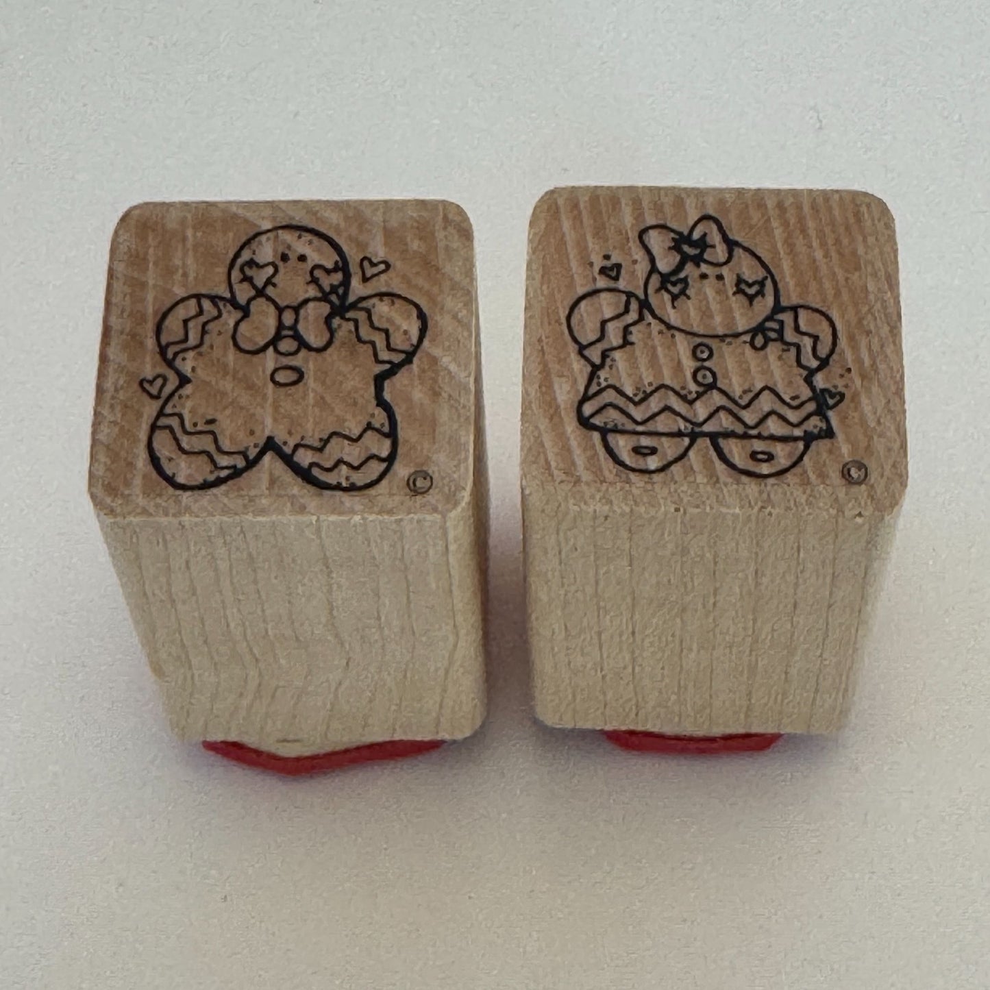 DOTS Rubber Stamps Christmas Gingerbread Man Woman Baking Gift Tag Card Making