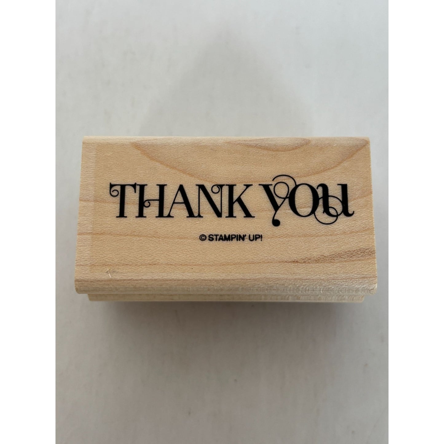 Stampin Up Rubber Stamp Thank You Card Making Words Sentiment Loop Letters 2 in