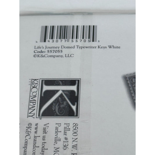 K & Company Lifes Journey Domed Typewriter Key Stickers For Scrapbooking Crafts