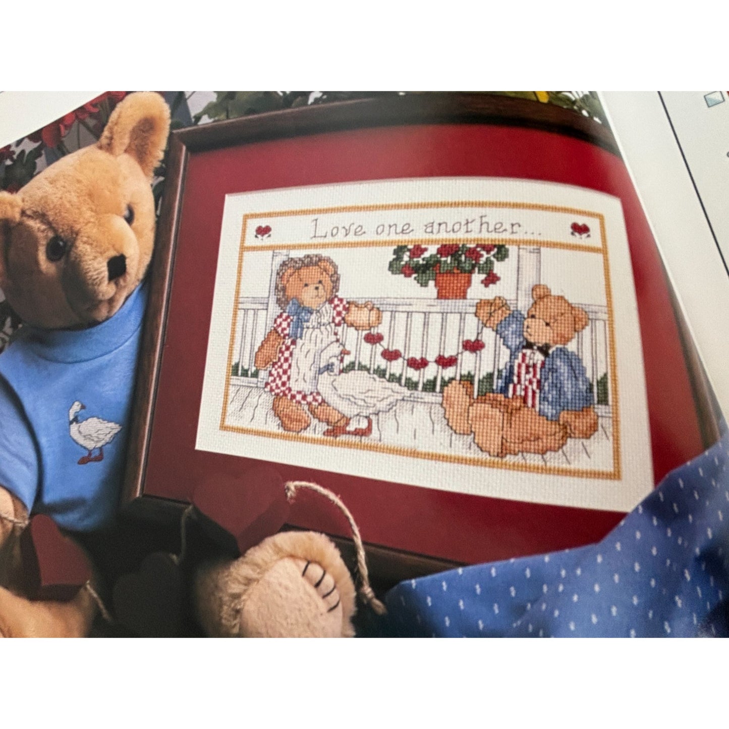 For The Love Of Cross Stitch Magazine January 1990 Christmas Afghan Teddy Bears