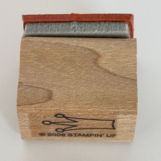 Stampin Up Wood Rubber Stamp Frog Prince Crown Royalty Royal Queen King Hat