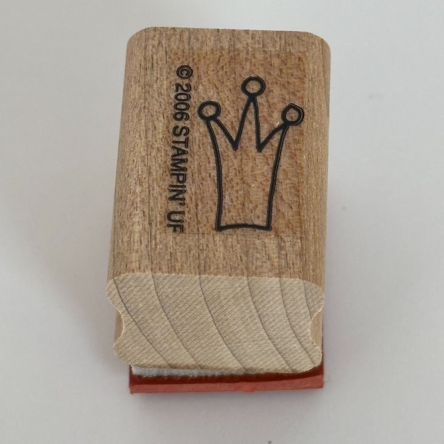 Stampin Up Wood Rubber Stamp Frog Prince Crown Royalty Royal Queen King Hat