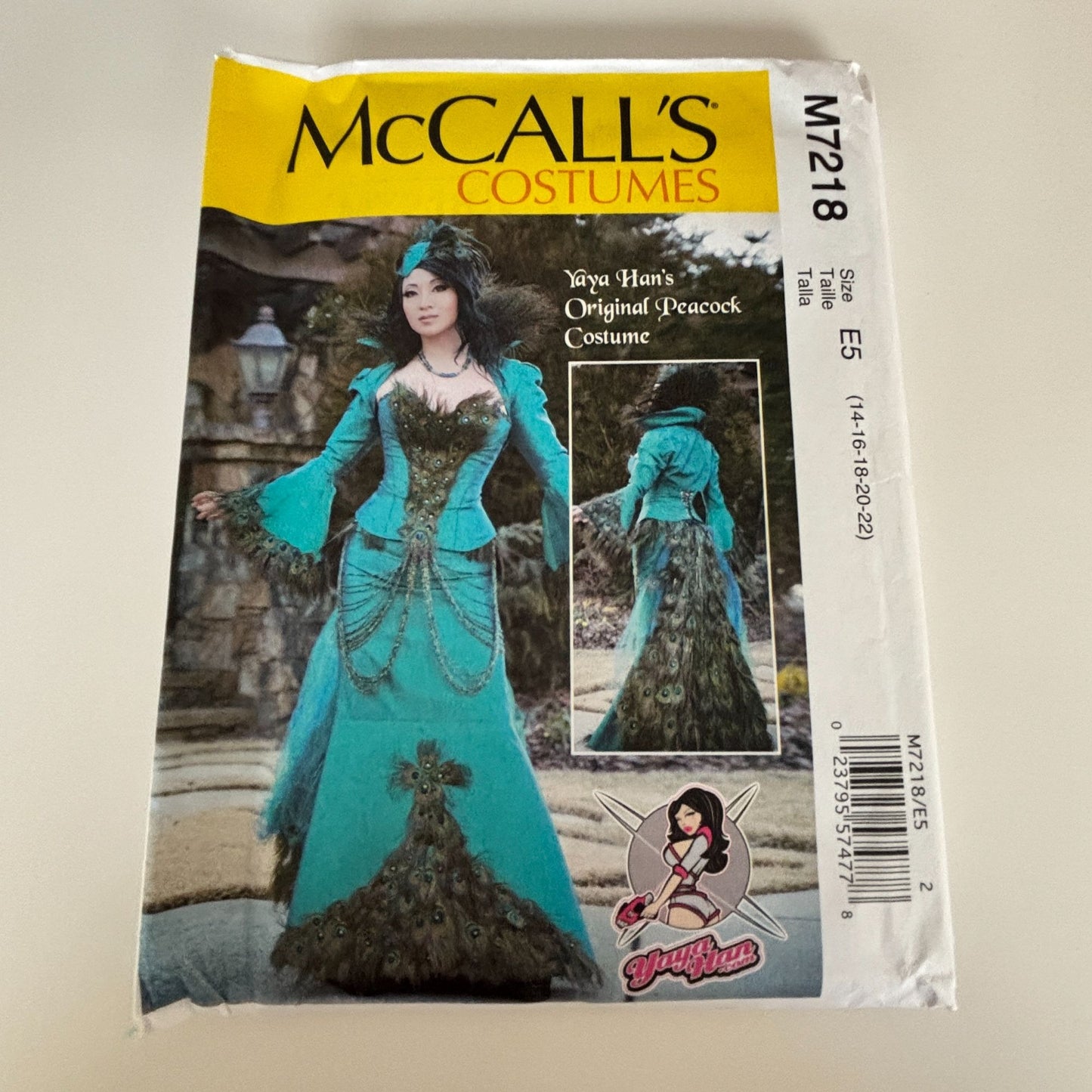 McCalls Sewing Pattern M7218 Peacock Costume Corset Skirt Gown 14-22 Yaya Han Uncut