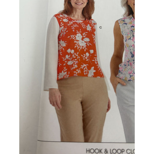 Simplicity Sewing Pattern S9579 Adaptive Top Shirt Blouse Easy Work Career 14-22