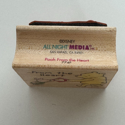 Disney Rubber Stamp Winnie The Pooh From The Heart Piglet Love All Night Media