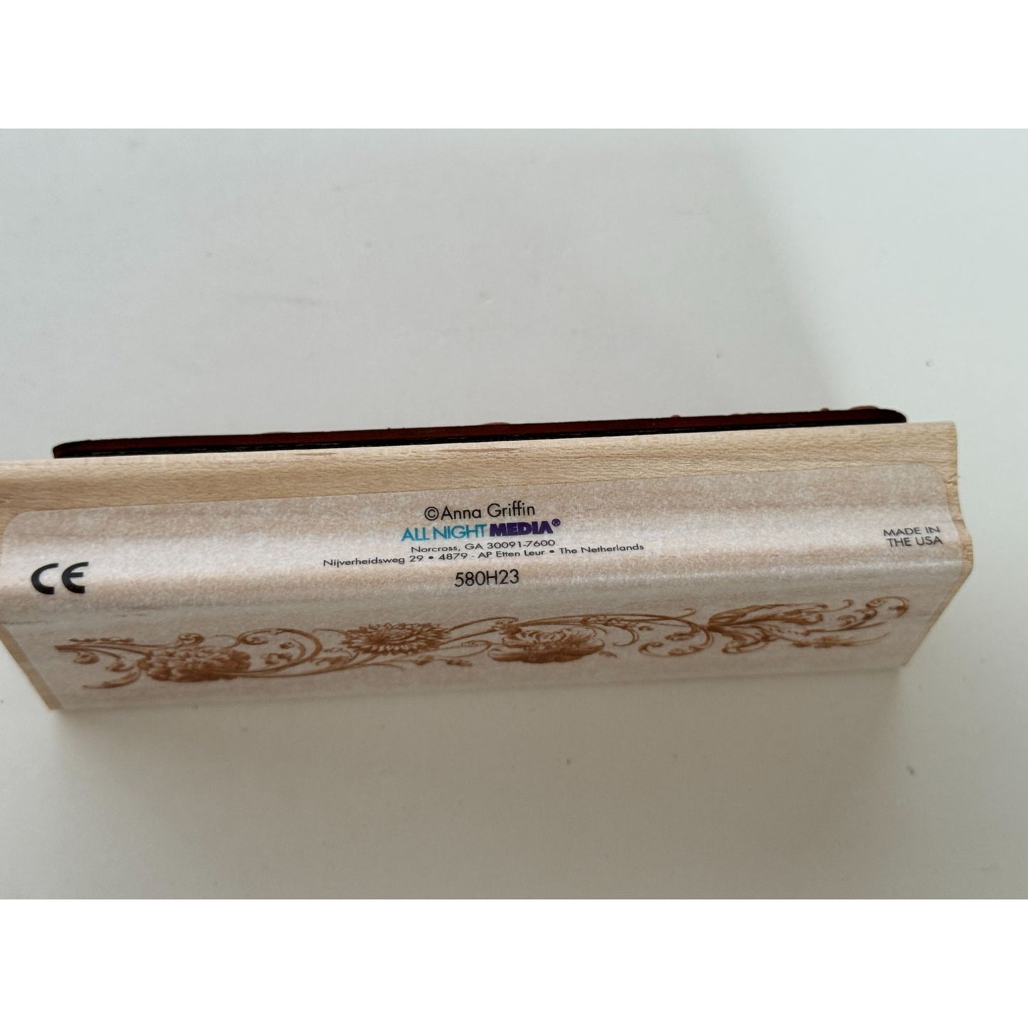 Anna Griffin Rubber Stamp Baroque Border Edge Ornate Motif Floral Card Making