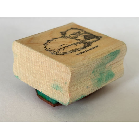 Stampin Up Cat Rubber Stamp Wood Mounted Cat Yarn Ball Cardmaking Scrapbooking Pet Craft Attitude Knitting