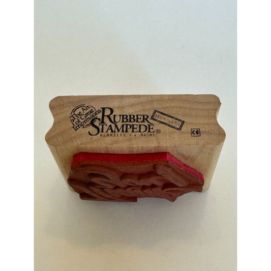 Rubber Stampede Wooden Rubber Stamp Thank You Card Making Words Sentiment Craft