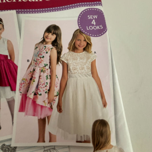 Simplicity Sewing Pattern 8283 American Girl Party Dress Jacket Christmas Sz 3-8