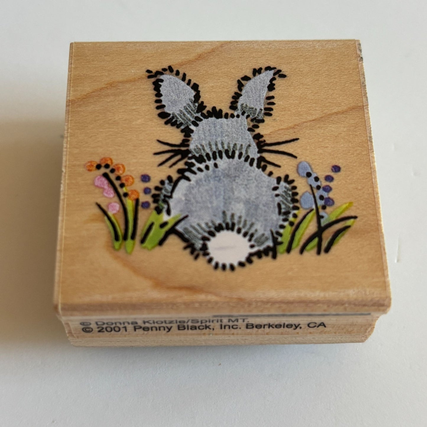Penny Black Rubber Stamp A Bunny Easter Rabbit Tail Cottontail Back Card Making