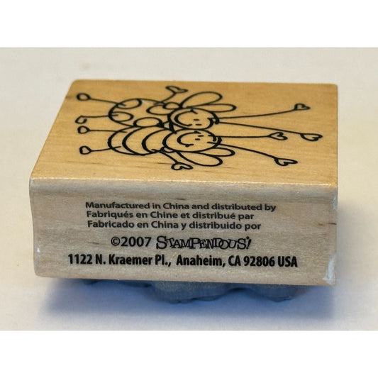 Stampendous Rubber Stamp Bee Buddies Hearts Love Friendship Card Making Craft