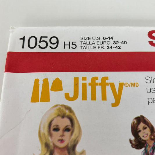 Simplicity Sewing Pattern 1059: Misses' Dress and Sash or Scarf